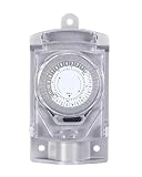TAYMATIC 24 Hour Heavy Duty Mechanical Timer Switch with 30 Minutes Intervals, 20 AMP,120V Power Control, for Waterproof Junction Box, RV Outlet, Pool Pump, Power Distribution Box,Outdoor Light