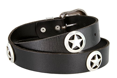 Marshall Star Conchos Western Full Grain Leather Belt 1-1/2" (38mm) Wide2