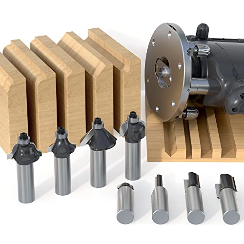 Fivepears WYL0001-2 Tungsten Carbide Router Bits - 12 Piece Router Bit Set With 1/2-Inch Shank For Doors,Tables,Shelves,Cabinets,Diy Woodwork thumb #5