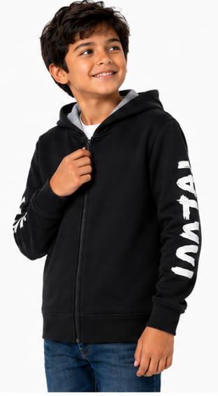 Image of T2F Boy's Cotton Regular Fit Hooded Sweatshirt