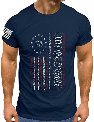 Independence Day Shirt Round Neck Short Sleeve
