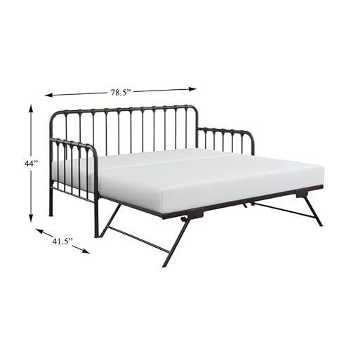 Lexicon Constance Metal Daybed With Trundle In Dark Bronze #TOP2