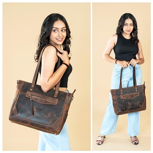 Image of Goatter Genuine Leather Office And Daily Travel Use Shoulder Bag For Women's,(Big Size)