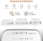 Amazon Basics Crosscut Papier et carte de crédit Shredder pour la sécurité - 8-Sheet, Lourdes, blanches
