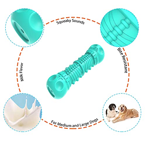 Dog Squeaky Toys, Dog Chew Toys,Toughest Natural Rubber-Dog Toys For Aggressive Chewers, Almost Indestructible Tough Durable Dog Toys For Dogs-Teeth Cleaning Chews For Large/Medium Breed #TOP2
