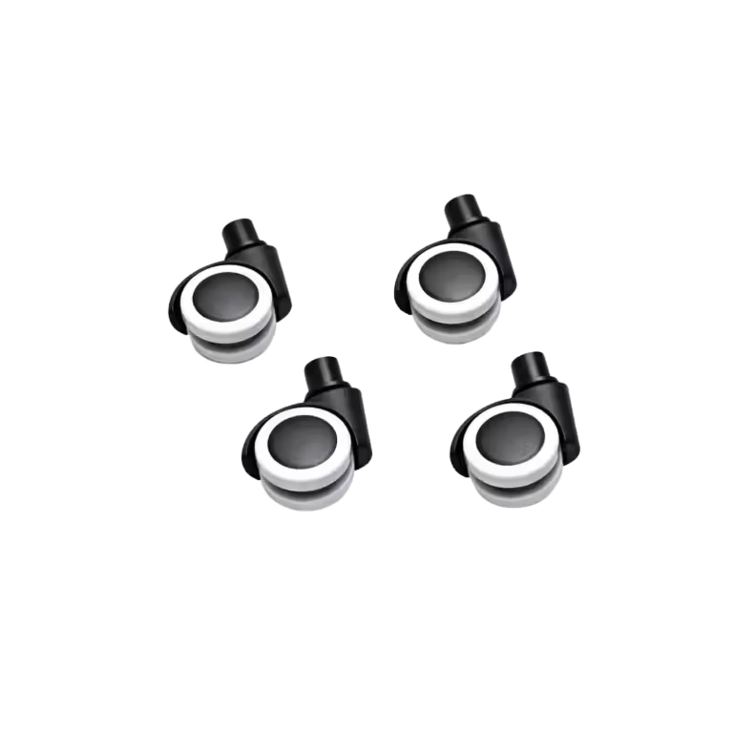 castersmn 19 mm NEW Swivel Furniture Caster Wheels, Black & White, 2 Inch, Pack of 4, Smooth Rolling Replacement Wheels for Air Cooler, Trolley, Chair-image-37