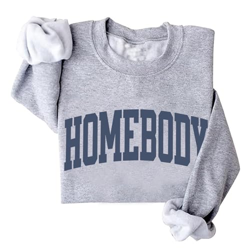 Homebody Sweatshirt Cozy Sweatshirt Crewneck Oversized Homebody Hoodie