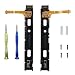 BRHE Left/Right Slider with Flex Cable Fix Part for Nintendo Switch Metal R/L Rail Replacement Parts for NS NX Joy-Con Console (Right & Left 2 Pack)