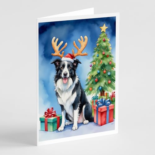 Caroline's Treasures Border Collie Dogs Blank 5x7 Note Cards Set of 8
