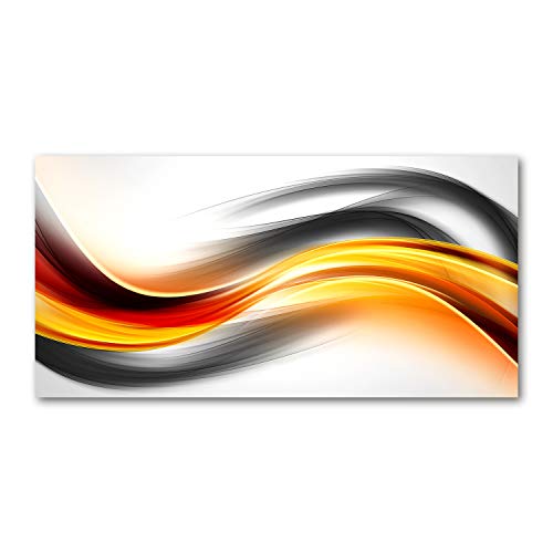Fond de hotte en verre de sécurité trempé 120x60cm antichoc et splashback jaune Tulup