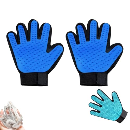 CZMYCBG Guantes de Aseo para Mascotas 2 en 1, Manoplas Depilatorias para Perros, Gatos, Conejos y Caballos, Universales para Dos Manos