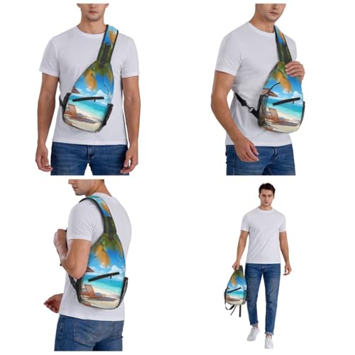 Bolso tipo sling unisex negro para uso urbano y viaje miniatura 6