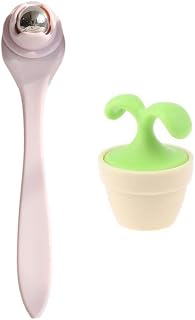 DeaHea 2-Pack Eye Cream Applicator Wand & Face Roller Massager - Cooling Therapy Ice Globes Reduce Puffiness, Brighten Under Eyes