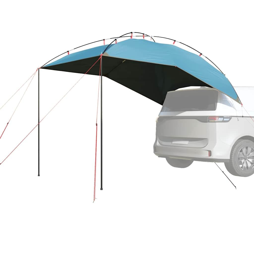 Tenda per auto, verde, impermeabile, in poliestere 185T, con rivestimento in poliuretano, 320 x 220 x, tenda da campeggio con aste stabili, picchetti, tensione per esterni, festival