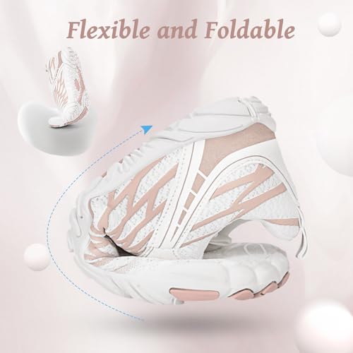 Image of Hike Footwear Barefoot Shoes, Pro Barefoot Shoes Women Men, Athletic Hiking Water Shoes Breathable Quick Dry Zero Drop Trail Running Shoes with Non-Slip Sole & Wide Toe Box White-a