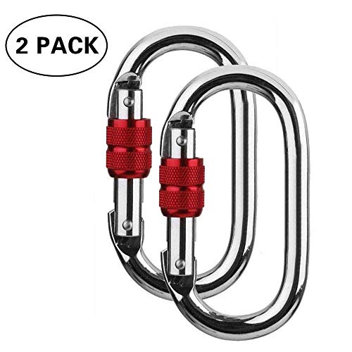 Ceshumd カラビナ 登山用 25kn ロッククライミングカラビナ 高強度 アウトドア ハンモック キャンプ用 操作簡単 超軽量 バックパックフック 脱落防止 2セット 運動戶外休閒 登山 クライミング用カラビナ クイックドロー Whenbuy Jchere Com