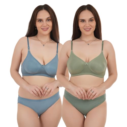 Image of Unitrust Premium Lightly Padded Bra with Matching Panty Set Ultra Soft Lingerie Set