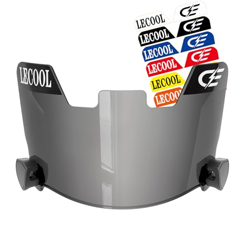 LeCool Multi-Color Football Visor,Enhance Your Game -Fits Adult & Youth Football Helmets (Clear...