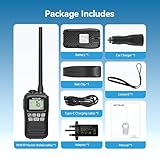 Retevis RM01P VHF Radio Marine, Floating Vibration 88 Channels, 1750mAh, Type C, IP67 Waterproof VHF Radio Marine Handheld, RM01 Upgraded Version for Fishing Boating and Transport Vessels(1 Pack) - Image 9