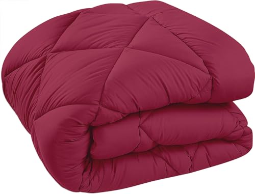 Image of Cloth Fusion 220 GSM Reversible All Season Comforter for Single Bed, Soft AC Quilt Blanket for Summer /Winter /Monsoon (60x90 Inch, Magenta & Light Pink)