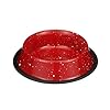 Neater Pet Brands Outdoor Camping Style Pet Bowl Enamel Ware Blue Black Granite Colors Dog Cat No Tip Skid Bowls 16 oz Red