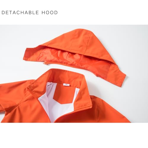 Boys Rain Jacket with Detachable Hood Lightweight Raincoats for Kids3