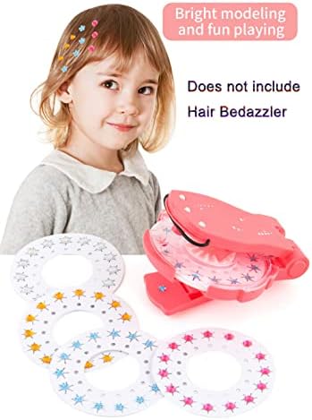 TOPWAYS Hair Bedazzler Accessories, 180 Hair Bling Gems Refill for Braided Hair Bling Sticker Styling Tool Children DIY Hair Jewels Decoration Set for Girls Kids Gift (12 sheets)