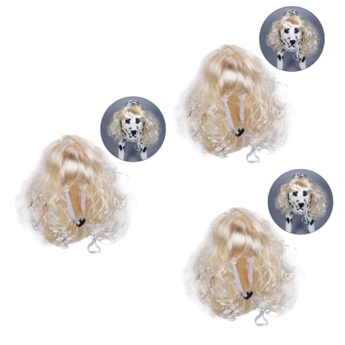 BESPORTBLE 3pcs Dog Costumes Pet Wig Funny Wig Pet Accessori