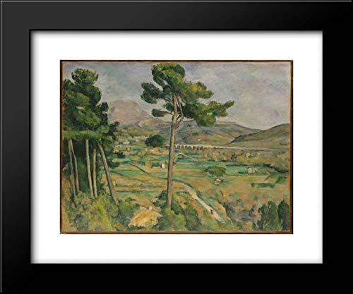 ArtDirect Paul Cezanne - 24x20 Framed Art by Museum Prints Titled: Mont Sainte-Victoire and The Viaduct of The Arc River Valley