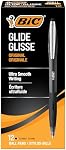 BIC Glide Original Ultra-Smooth Retractable Ballpoint Pens, Medium Point (1.0 mm), School Supplies for Students and Teachers, 12-Count in Black