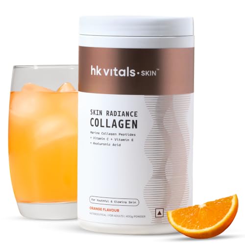 hk vitals Skin Radiance Marine Collagen Supplement Powder, Orange, 400g - Image 2