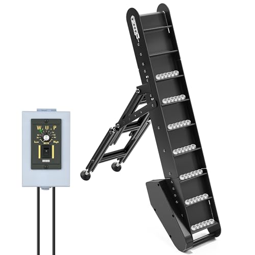 Moonshan Climbing Belt Conveyor, 39 inch Conveying System, Step-Less Speed Adjustment, PVC Belt Conveyor for Packaging Factory, Production Line