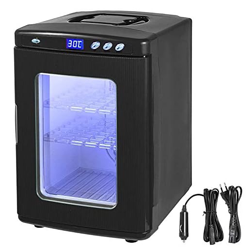 OrangeA Black Reptile Egg Incubator 25L Capacity Mini Digital Incubator ReptiPro 6000 Portable Reptile Incubator Cabinet Style with Heating and Cooling 5-60°C 12V/110V Work for Small Reptiles