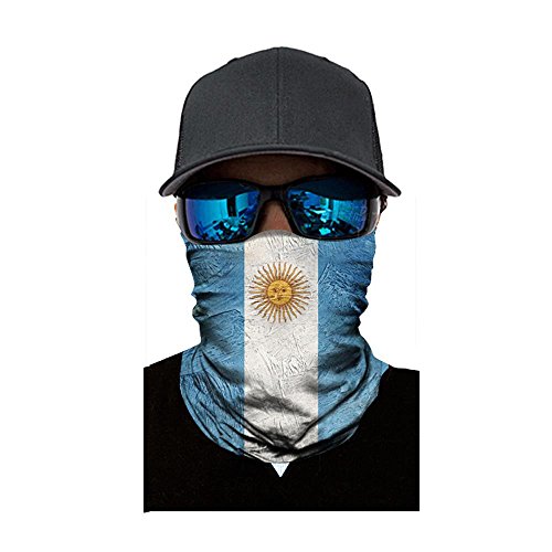 MEIbax Al aire libre 3D Balaclava Moto Pasamontañas Calavera Multifuncional Bufanda Prueba de Viento Microfibra Elástico Pañuelos Cabeza Bandana Esquí Ciclismo Bici Máscara Facial Protección UV