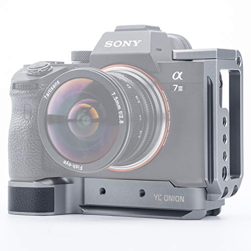 YC Onion Camera L Beugel L-Shape Plaat voor Sony A7 III A7 R III A7 M III met Aluminium Profiel Arca Zwitserse Plaat Quick Release Koude Schoen Hex Moersleutel Y-Coin Zilver