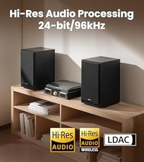 Edifier R2750DB MKII Powered Bookshelf Speakers, 144W 3-Way Active Studio Monitor with Sub Out, Hi-Res Audio, Bluetooth 6.0 with LDAC, HDMI/Optical/Coaxial for Turntable, PC, Home Audio - Black