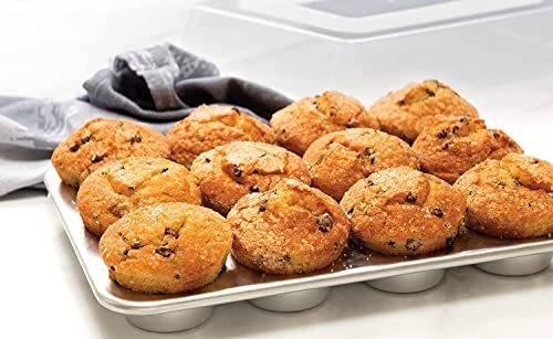 Nordic Ware Naturals 12 Cavity Muffin Pan With High-Domed Lid #TOP7