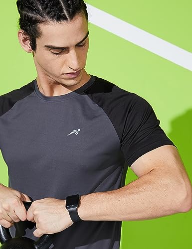 Image of Amazon Brand - Symbol Men's Active Regular Fit T-Shirt (SYSP-02 Coal Grey M)