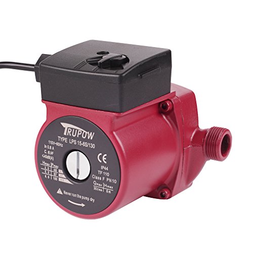 Trupow 3/4" NPT 110V Hot Water 3-Speed Circulation Pump Circulator Pump