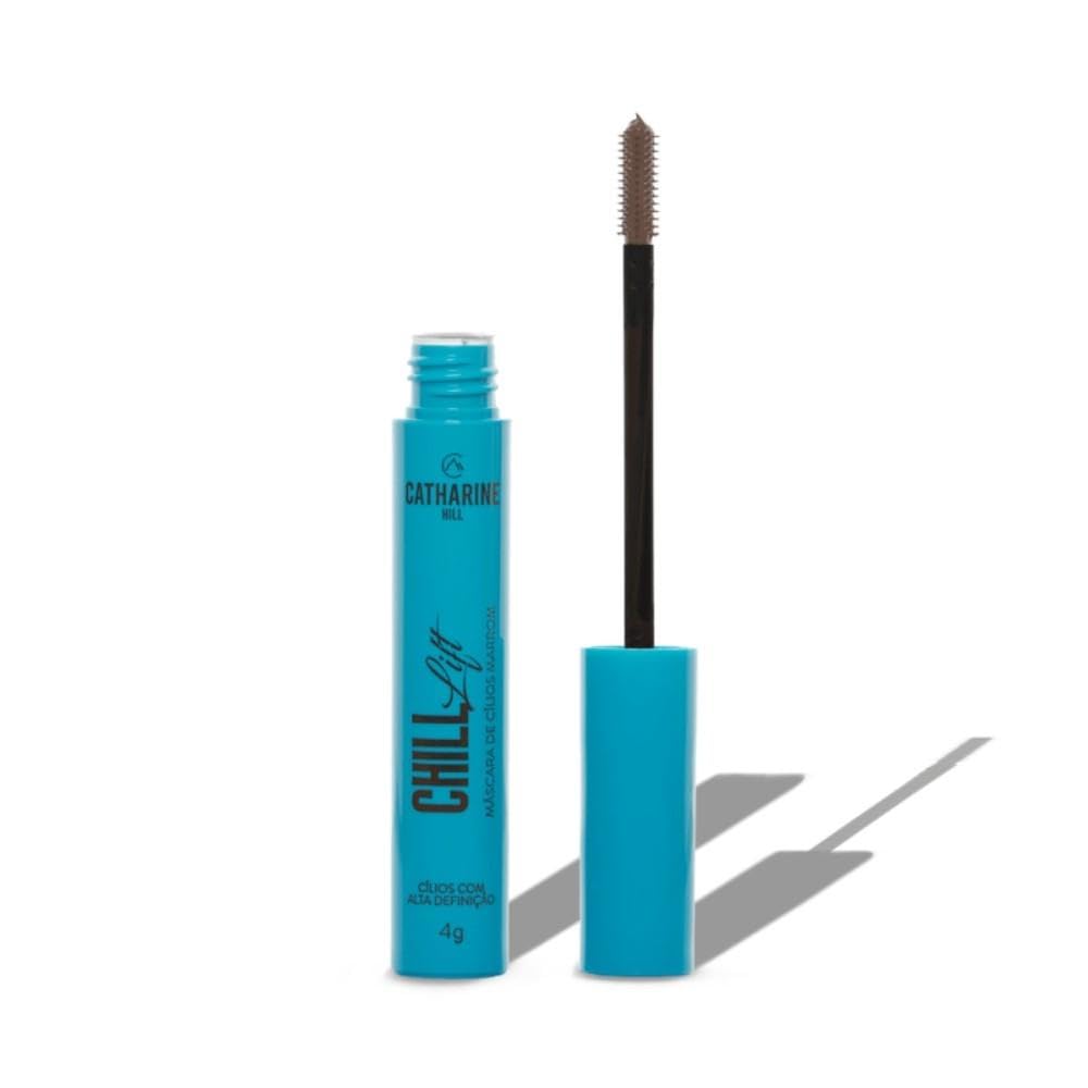 Catharine Hill Máscara de Cílios CHILL Lift Marrom 4g Pincel Silicone Alongamento Volume