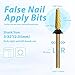 MagiBling Small Cone Tapered Nail Drill Bits for False Nail Apply, Trimming, Gel Removal, 3/32'' Tungsten Carbide Bits, Two-way Rotation, Manicure Pedicure Cuticle Gel Polishing Tools, Extra Coarse.