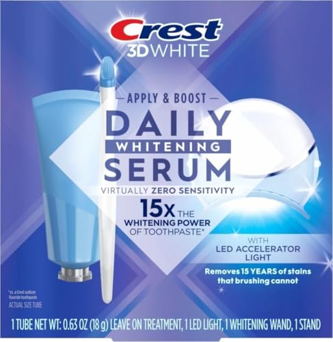Image of Crest Whitening Emulsions Leave-on Teeth Whitening Gel Kit with LED Accelerator Light, 0.63 Oz