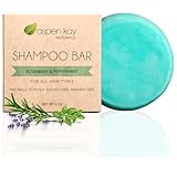 Solid Shampoo Bar, Made With Natural & Organic Ingredients, Sulfate-Free, Cruelty-Free & Vegan 3 Ounce Bar (Rosemary & Peppermint)