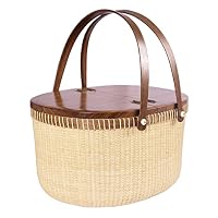 Amazon.co.jp: Teng Tian 収納バスケット かご ラタン ピクニック
