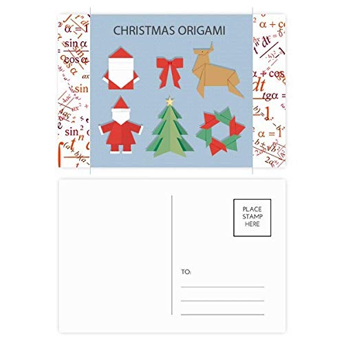 Cartes postales origami rouge Noël : le lot idéal de 20 pièces pour dire merci