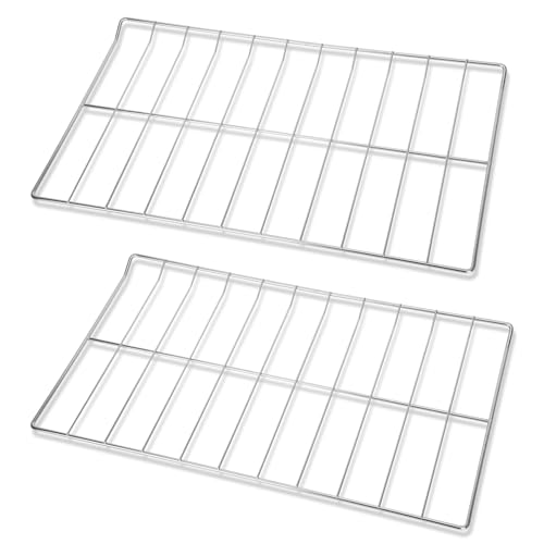 2Pcs WPW10550642 Range Oven Rack Replacement for Whirlpool WFG505M0MS, WFG32000MS Stove Oven, 25x15 inch 304 Stainless Steel W10550642 Oven Rack for Amana Series AGR3130BAW, AGR4230BAB
