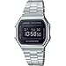 Casio Vintage A168WEM-1 Silver & Black Watch, Silver