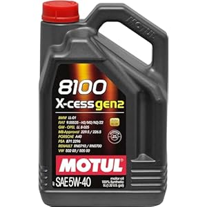 Motul 109776 8100 X-Cess Gen2 5W-40 Motor Oil 5-Liter Bottle