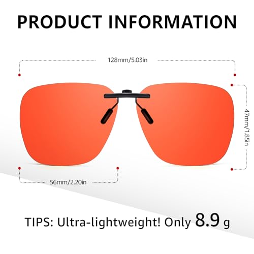Image of Xfeel Clip On Blue Light Blocking Glasses for Prescription Glasses Women Men, Fit Over Glasses for Computer, TV, Gaming