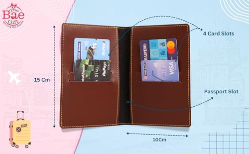Image of Personalized Printed Passport Cover with Custom Name Design | Printed, Classy & Stylish | Customized Travel Accessories with Name | Travel Gifts (Name Written)